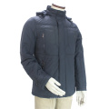 Men Custom Fitness Style Stand Collar Hooded Winter Jacket